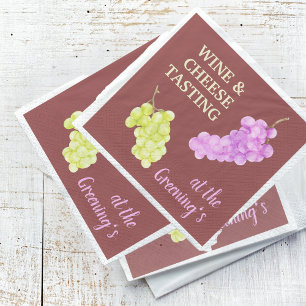Serviette En Papier Boissons de vin et de fromage à la fête font Papie