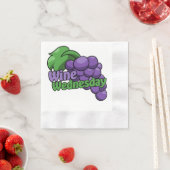 Serviette En Papier Boissons de vin mercredi (En situation)