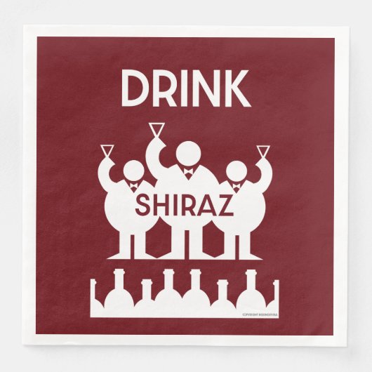 Serviette En Papier Boissons de vins de Shiraz (Devant)