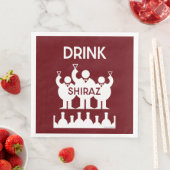 Serviette En Papier Boissons de vins de Shiraz (En situation)