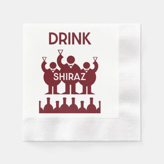 Serviette En Papier Boissons de vins de Shiraz (Devant)