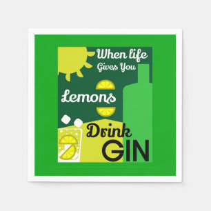 Serviette En Papier Boissons Gin   Love Gin   Décor   Service de barre