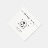 Serviette En Papier Boissons mignonnes sur moi Golden Retriever Mariag (Coin)