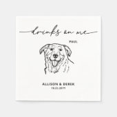 Serviette En Papier Boissons mignonnes sur moi Pet Dessin Chien Dessin (Devant)