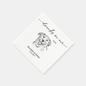 Serviette En Papier Boissons mignonnes sur moi Pet Dessin Chien Dessin (Coin)