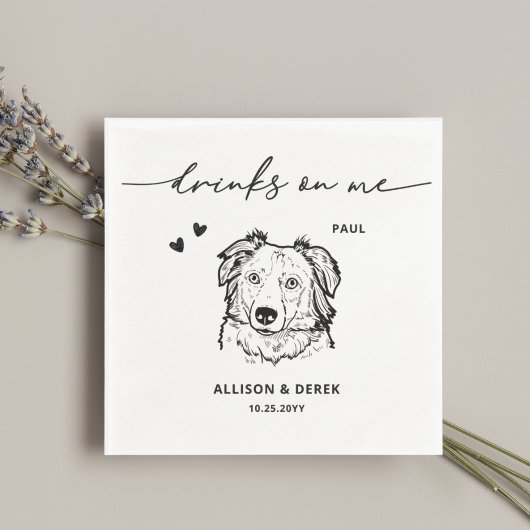 Serviette En Papier Boissons mignonnes sur moi Pet Dessin Chien Dessin