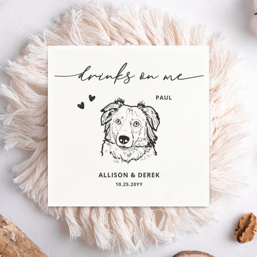 Serviette En Papier Boissons mignonnes sur moi Pet Dessin Chien Dessin