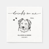 Serviette En Papier Boissons mignonnes sur moi Pet Dessin Chien Dessin (Devant)