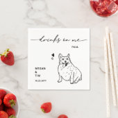 Serviette En Papier Boissons mignonnes sur moi Welsh Corgi Mariage de  (En situation)
