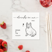 Serviette En Papier Boissons mignonnes sur moi Welsh Corgi Mariage de (En situation)