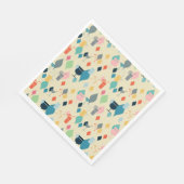 Serviette En Papier Boissons Modernes Du Milieu Du Siècle (Coin)