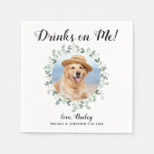 Serviette En Papier Boissons Offertes Bar Ouvert Photo d'Animaux Eucal (Devant)