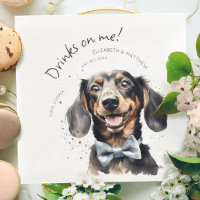 Boissons Offertes Par Moi Dachshund Aquarelle Amus