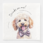 Serviette En Papier Boissons Offertes par Moi Peinture Aquarelle Amusa (Devant)