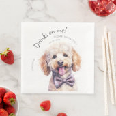 Serviette En Papier Boissons Offertes par Moi Peinture Aquarelle Amusa (En situation)