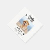 Serviette En Papier Boissons Personnalisées Photo Animaux Sur Moi Mari (Coin)