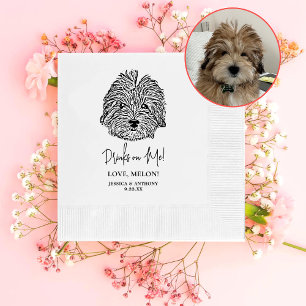 Serviette En Papier Boissons personnalisées sur moi avec chien Havanai