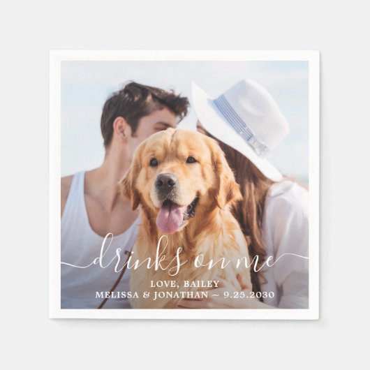 Serviette En Papier Boissons Photo Moderne Personnalisées Sur Moi Chie (Devant)