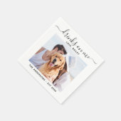 Serviette En Papier Boissons Photo Personnalisées Sur Moi Chien Ouvrir (Coin)