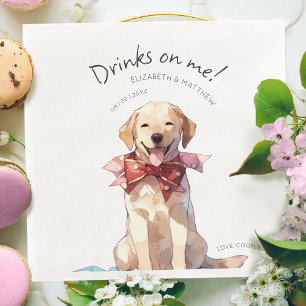 Serviette En Papier Boissons Pour Moi Labrador Aquarelle Amusant Chien