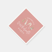 Serviette En Papier Boissons roses giri moderne soirée bachelorette (Coin)
