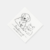 Serviette En Papier Boissons simples sur nous Minimal Chien Chat Maria (Coin)