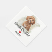 Serviette En Papier Boissons sur le Mariage Me Cavapoo (Coin)