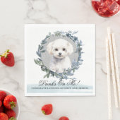 Serviette En Papier Boissons sur Me Bichon Frise Pet Mariage (En situation)
