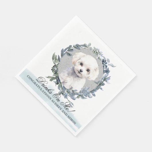 Serviette En Papier Boissons sur Me Bichon Frise Pet Mariage (Coin)