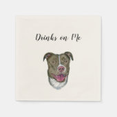 Serviette En Papier Boissons sur mes serviettes (chien) (Devant)