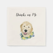 Serviette En Papier Boissons sur mes serviettes (Golden Doodle) (Devant)