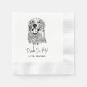 Serviette En Papier Boissons Sur Moi Animaux Personnalisés Mariage Des (Devant)