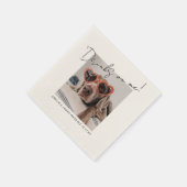 Serviette En Papier Boissons sur moi avec Photo - mariage personnalisé (Coin)
