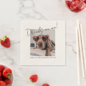 Serviette En Papier Boissons sur moi avec Photo - mariage personnalisé (En situation)