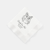 Serviette En Papier Boissons Sur Moi Chat Personnalisé Tirée Mariage (Coin)
