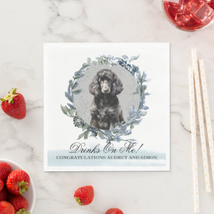 Serviette En Papier Boissons sur moi! Chien Caniche Standard mariage a
