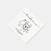 Serviette En Papier Boissons sur moi Chien Français Bulldog Mariage pe (Coin)