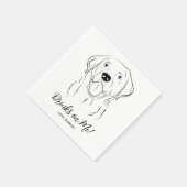 Serviette En Papier Boissons sur moi Custom Labrador Retriever Mariage (Coin)