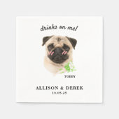 Serviette En Papier Boissons sur moi mignon Modèle Chat Chien Photo Ma (Devant)