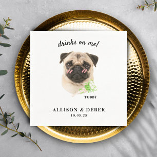 Serviette En Papier Boissons sur moi mignon Modèle Chat Chien Photo Ma