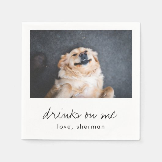 Serviette En Papier Boissons sur moi mignonne amusant photo Mariage ch (Devant)