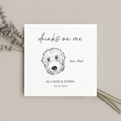 Serviette En Papier Boissons sur moi | Moderne Cute Pet Artiste Chien