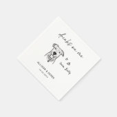 Serviette En Papier Boissons sur moi | Moderne Cute Pet Artiste Chien  (Coin)