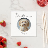 Serviette En Papier Boissons Sur Moi Pet Chien Photo Mariage (En situation)