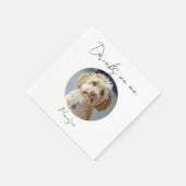 Serviette En Papier Boissons Sur Moi Pet Chien Photo Mariage (Coin)