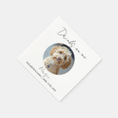Serviette En Papier Boissons Sur Moi Pet Chien Photo Mariage (Coin)