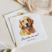Serviette En Papier Boissons sur moi Pet Golden Retriever Mariage serv