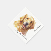 Serviette En Papier Boissons sur moi Pet Golden Retriever Mariage serv (Coin)
