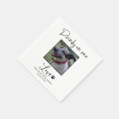 Serviette En Papier Boissons Sur Moi Pet Photo Mariage Calligraphie (Coin)