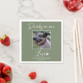 Serviette En Papier Boissons Sur Moi Pet Photo Mariage Calligraphie (En situation)